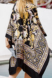 Datura Black Yellow Print Cover Up
