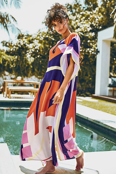 Color Block Maxi Cover Up img 1
